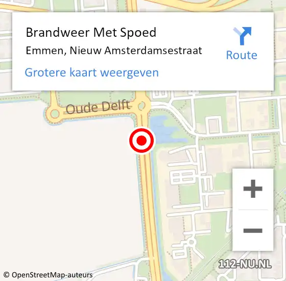 Locatie op kaart van de 112 melding: Brandweer Met Spoed Naar Emmen, Nieuw Amsterdamsestraat op 29 april 2017 11:24