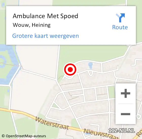 Locatie op kaart van de 112 melding: Ambulance Met Spoed Naar Wouw, Heining op 4 mei 2017 18:11