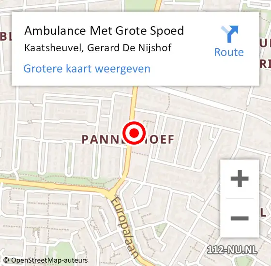 Locatie op kaart van de 112 melding: Ambulance Met Grote Spoed Naar Kaatsheuvel, Gerard De Nijshof op 5 mei 2017 09:15