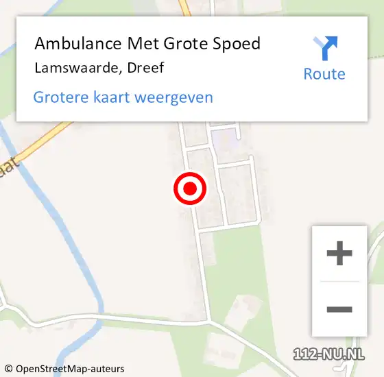 Locatie op kaart van de 112 melding: Ambulance Met Grote Spoed Naar Lamswaarde, Dreef op 5 mei 2017 19:11