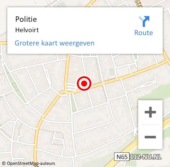Locatie op kaart van de 112 melding: Politie Helvoirt op 6 mei 2017 13:46