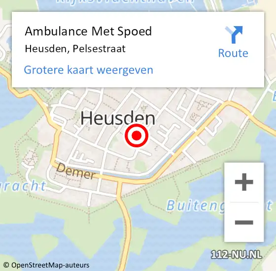 Locatie op kaart van de 112 melding: Ambulance Met Spoed Naar Heusden, Pelsestraat op 7 mei 2017 12:19
