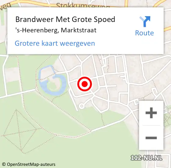 Locatie op kaart van de 112 melding: Brandweer Met Grote Spoed Naar 's-Heerenberg, Marktstraat op 7 mei 2017 13:22