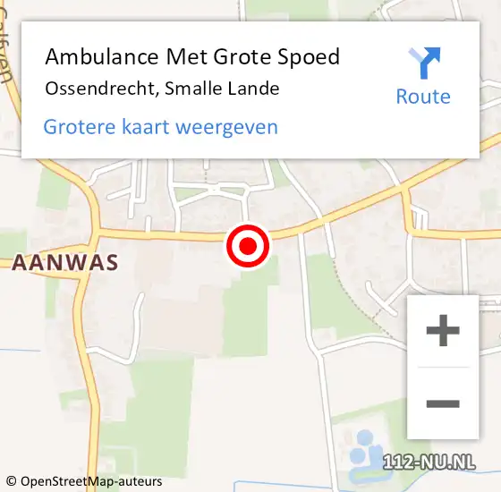 Locatie op kaart van de 112 melding: Ambulance Met Grote Spoed Naar Ossendrecht, Smalle Lande op 8 mei 2017 07:47