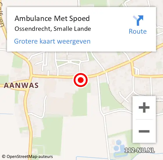 Locatie op kaart van de 112 melding: Ambulance Met Spoed Naar Ossendrecht, Smalle Lande op 12 mei 2017 11:15