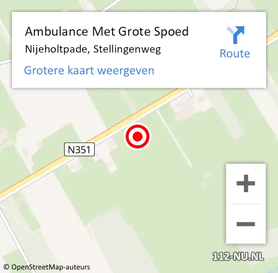 Locatie op kaart van de 112 melding: Ambulance Met Grote Spoed Naar Nijeholtpade, Stellingenweg op 13 mei 2017 16:36