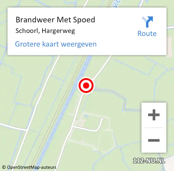 Locatie op kaart van de 112 melding: Brandweer Met Spoed Naar Schoorl, Hargerweg op 13 mei 2017 17:34