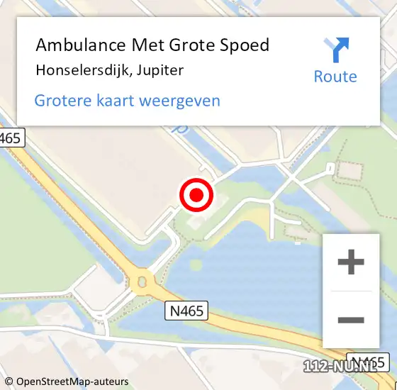 Locatie op kaart van de 112 melding: Ambulance Met Grote Spoed Naar Honselersdijk, Jupiter op 17 mei 2017 07:04