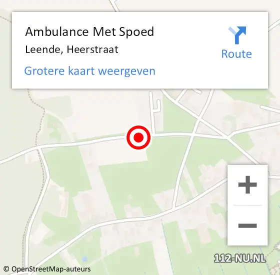 Locatie op kaart van de 112 melding: Ambulance Met Spoed Naar Leende, Heerstraat op 19 mei 2017 12:23