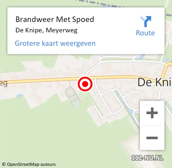Locatie op kaart van de 112 melding: Brandweer Met Spoed Naar De Knipe, Meyerweg op 19 mei 2017 20:13