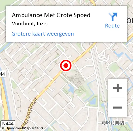 Locatie op kaart van de 112 melding: Ambulance Met Grote Spoed Naar Voorhout, Inzet op 21 mei 2017 18:35