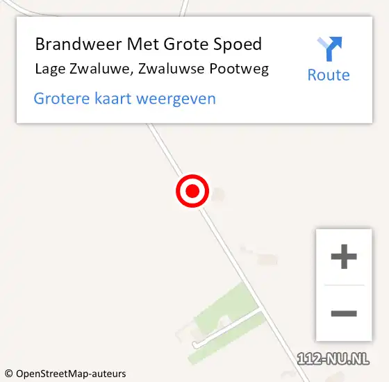 Locatie op kaart van de 112 melding: Brandweer Met Grote Spoed Naar Lage Zwaluwe, Zwaluwse Pootweg op 23 mei 2017 16:19