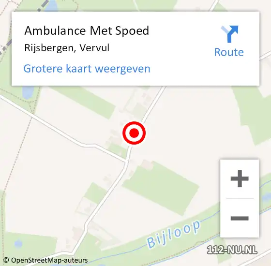 Locatie op kaart van de 112 melding: Ambulance Met Spoed Naar Rijsbergen, Vervul op 25 mei 2017 14:16