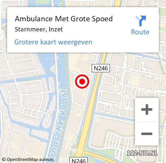 Locatie op kaart van de 112 melding: Ambulance Met Grote Spoed Naar Akersloot, Inzet op 26 mei 2017 11:30