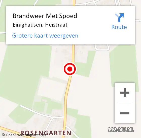 Locatie op kaart van de 112 melding: Brandweer Met Spoed Naar Einighausen, Heistraat op 27 mei 2017 15:49