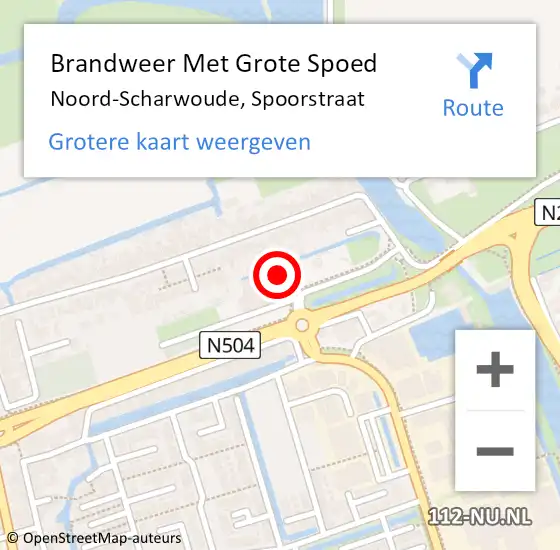 Locatie op kaart van de 112 melding: Brandweer Met Grote Spoed Naar Noord-Scharwoude, Spoorstraat op 28 mei 2017 02:11