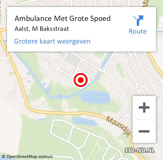 Locatie op kaart van de 112 melding: Ambulance Met Grote Spoed Naar Aalst, M Baksstraat op 28 mei 2017 02:32