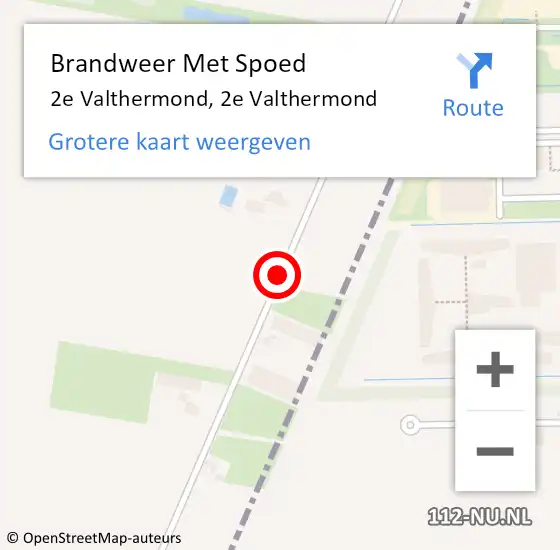 Locatie op kaart van de 112 melding: Brandweer Met Spoed Naar 2e Valthermond, 2e Valthermond op 31 mei 2017 14:29