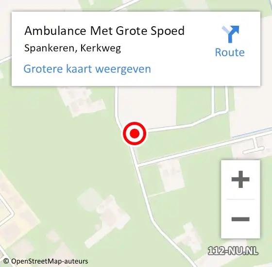 Locatie op kaart van de 112 melding: Ambulance Met Grote Spoed Naar Spankeren, Kerkweg op 2 juni 2017 16:24