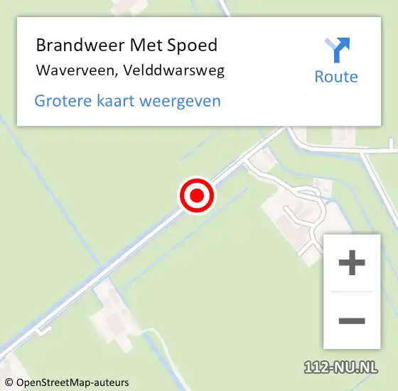 Locatie op kaart van de 112 melding: Brandweer Met Spoed Naar Waverveen, Velddwarsweg op 3 juni 2017 17:22