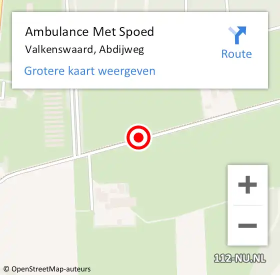 Locatie op kaart van de 112 melding: Ambulance Met Spoed Naar Valkenswaard, Abdijweg op 4 juni 2017 10:24