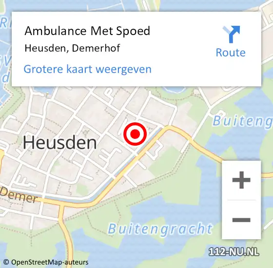 Locatie op kaart van de 112 melding: Ambulance Met Spoed Naar Heusden, Demerhof op 5 juni 2017 02:56
