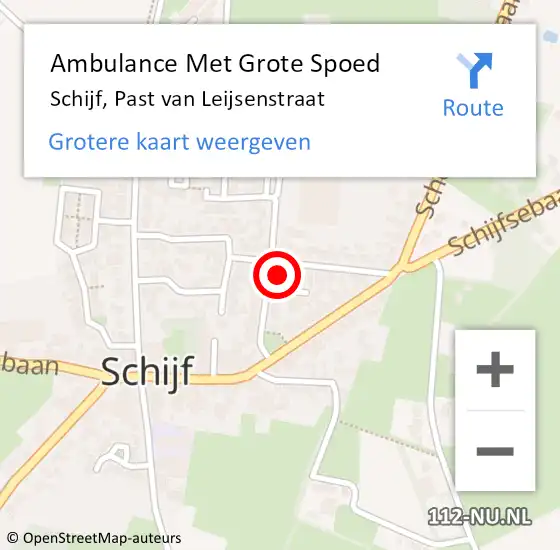 Locatie op kaart van de 112 melding: Ambulance Met Grote Spoed Naar Schijf, Past van Leijsenstraat op 5 juni 2017 19:42