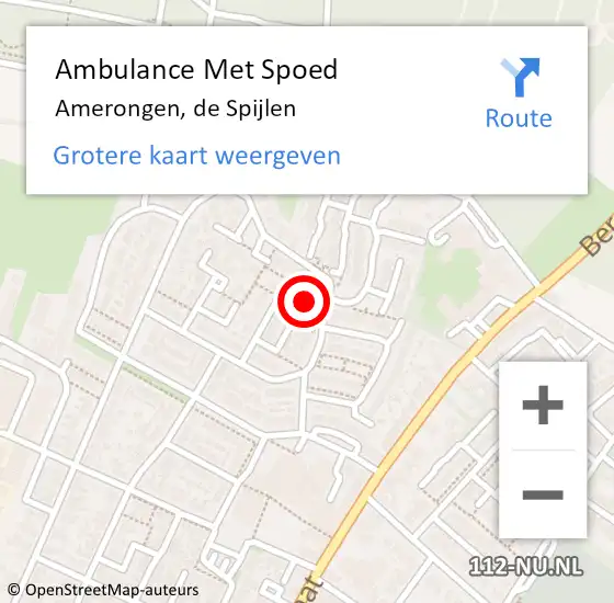 Locatie op kaart van de 112 melding: Ambulance Met Spoed Naar Amerongen, de Spijlen op 6 juni 2017 05:44