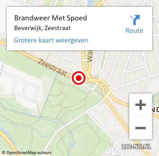 Locatie op kaart van de 112 melding: Brandweer Met Spoed Naar Beverwijk, Zeestraat op 6 juni 2017 22:29