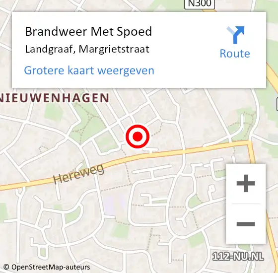 Locatie op kaart van de 112 melding: Brandweer Met Spoed Naar Landgraaf, Margrietstraat op 7 juni 2017 14:59