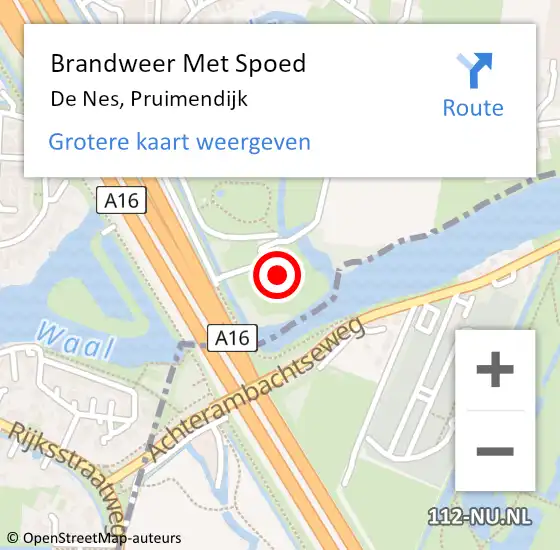 Locatie op kaart van de 112 melding: Brandweer Met Spoed Naar De Nes, Pruimendijk op 9 juni 2017 18:41