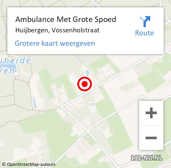 Locatie op kaart van de 112 melding: Ambulance Met Grote Spoed Naar Huijbergen, Vossenholstraat op 9 juni 2017 20:08
