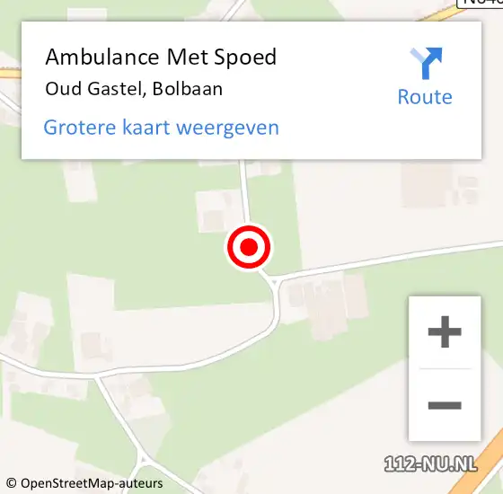Locatie op kaart van de 112 melding: Ambulance Met Spoed Naar Oud Gastel, Bolbaan op 9 juni 2017 21:03