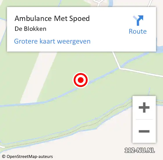 Locatie op kaart van de 112 melding: Ambulance Met Spoed Naar De Blokken op 11 juni 2017 18:25