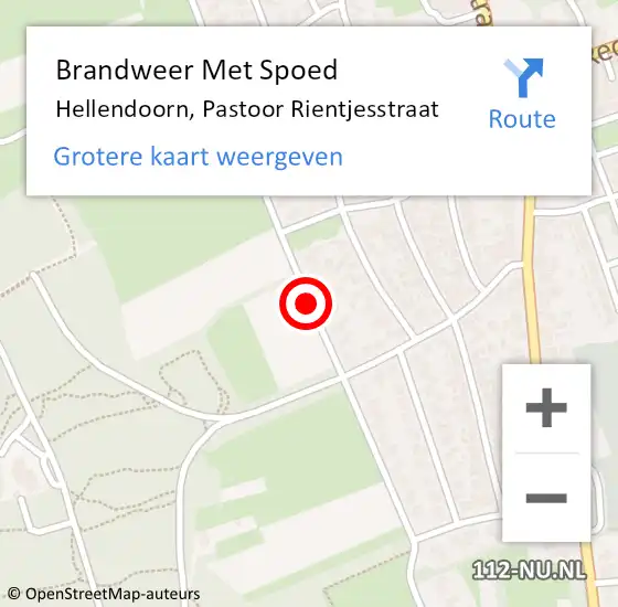 Locatie op kaart van de 112 melding: Brandweer Met Spoed Naar Hellendoorn, Pastoor Rientjesstraat op 13 juni 2017 12:42