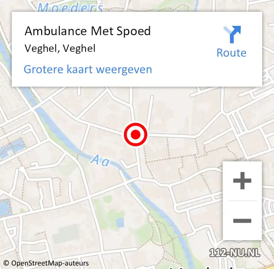 Locatie op kaart van de 112 melding: Ambulance Met Spoed Naar Veghel, Veghel op 14 juni 2017 21:54