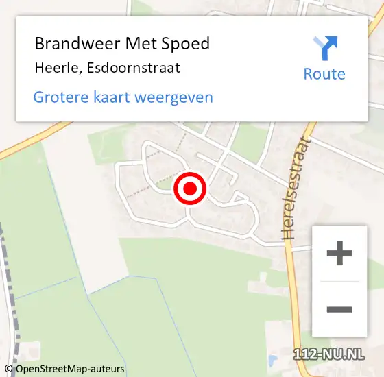 Locatie op kaart van de 112 melding: Brandweer Met Spoed Naar Heerle, Esdoornstraat op 15 juni 2017 14:45