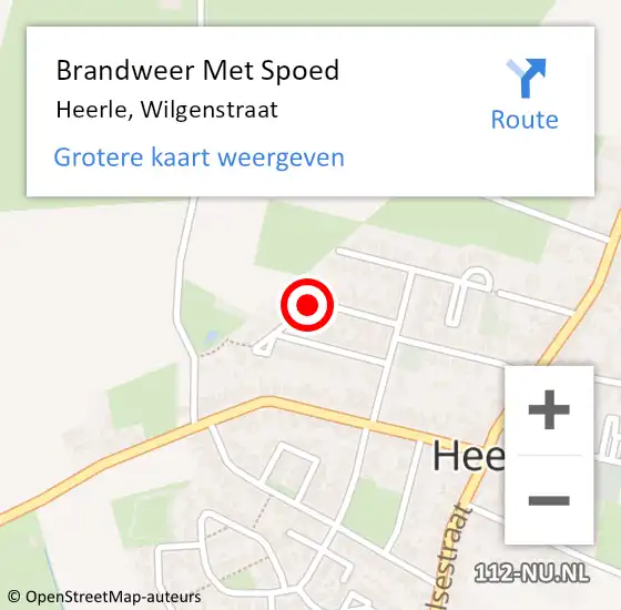 Locatie op kaart van de 112 melding: Brandweer Met Spoed Naar Heerle, Wilgenstraat op 15 juni 2017 14:46