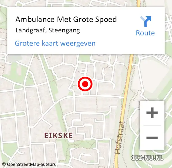 Locatie op kaart van de 112 melding: Ambulance Met Grote Spoed Naar Landgraaf, Steengang op 24 januari 2014 02:15