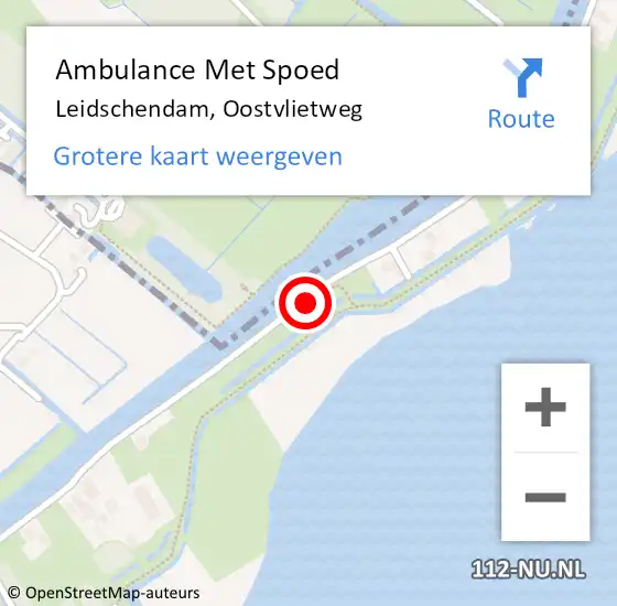 Locatie op kaart van de 112 melding: Ambulance Met Spoed Naar Leidschendam, Oostvlietweg op 18 juni 2017 17:43