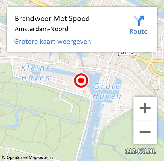 Locatie op kaart van de 112 melding: Brandweer Met Spoed Naar Amsterdam-Noord op 18 juni 2017 22:31