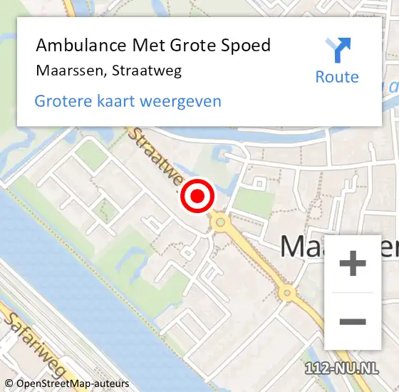 Locatie op kaart van de 112 melding: Ambulance Met Grote Spoed Naar Maarssen, Straatweg op 19 juni 2017 08:27