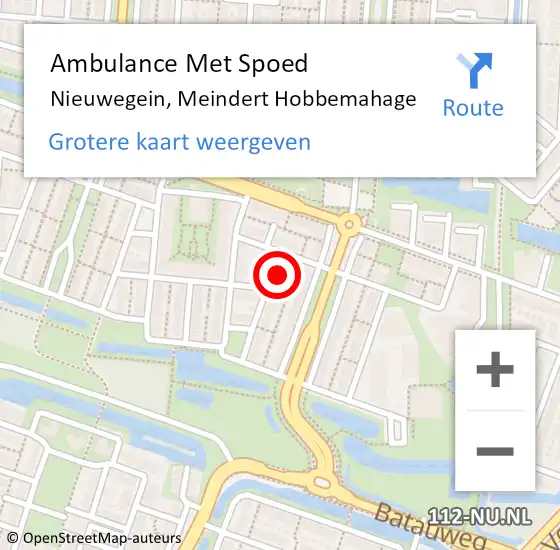 Locatie op kaart van de 112 melding: Ambulance Met Spoed Naar Nieuwegein, Meindert Hobbemahage op 20 juni 2017 14:40