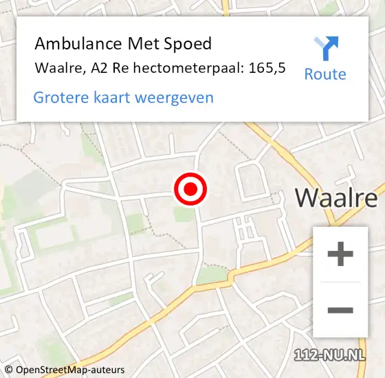 Locatie op kaart van de 112 melding: Ambulance Met Spoed Naar Waalre, Steph Zoetmulderdreef op 20 juni 2017 17:12