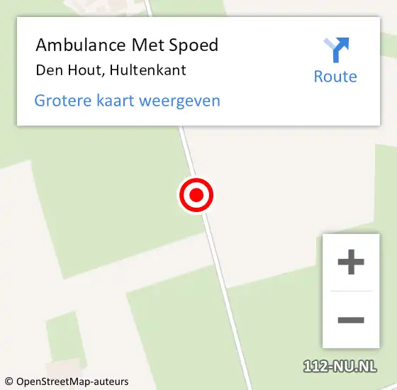 Locatie op kaart van de 112 melding: Ambulance Met Spoed Naar Den Hout, Hultenkant op 20 juni 2017 20:29