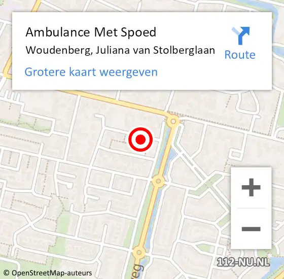Locatie op kaart van de 112 melding: Ambulance Met Spoed Naar Woudenberg, Juliana van Stolberglaan op 21 juni 2017 00:24
