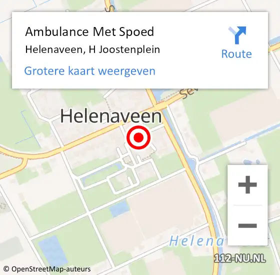 Locatie op kaart van de 112 melding: Ambulance Met Spoed Naar Helenaveen, H Joostenplein op 21 juni 2017 07:27