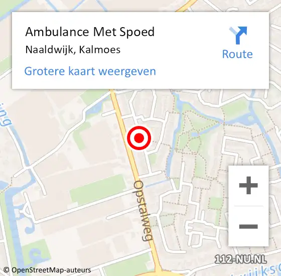 Locatie op kaart van de 112 melding: Ambulance Met Spoed Naar Naaldwijk, Kalmoes op 21 juni 2017 11:59