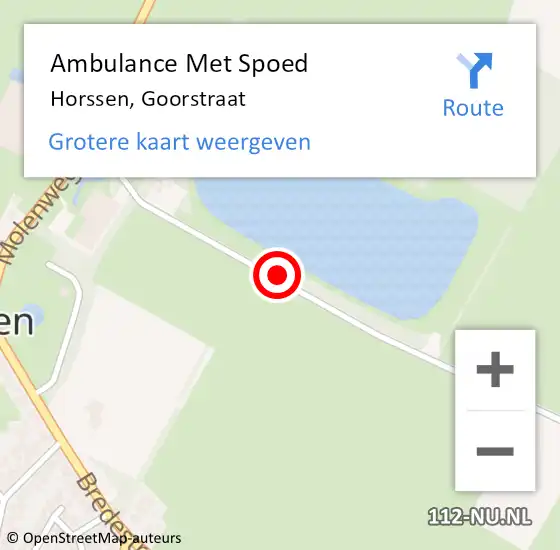 Locatie op kaart van de 112 melding: Ambulance Met Spoed Naar Horssen, Goorstraat op 21 juni 2017 17:29