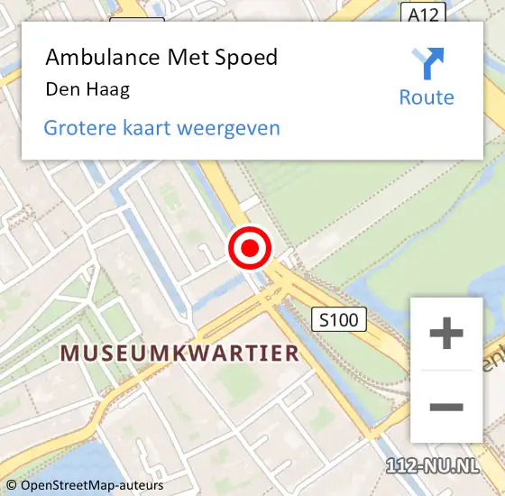 Locatie op kaart van de 112 melding: Ambulance Met Spoed Naar Den Haag op 22 juni 2017 14:05